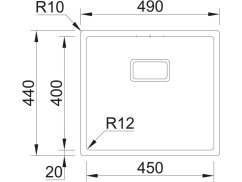 Nerezový dřez Sinks BOX 490 FI 1,0mm Nerezový dřez Sinks BOX 490 FI 1,0mm