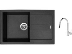 Set Sinks AMANDA 780 Granblack + batéria Sinks MIX 35 P chróm Set Sinks AMANDA 780 Granblack + batéria Sinks MIX 35 P chróm