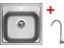 Sinks MANAUS 480 + ELASTA nerez/šedá