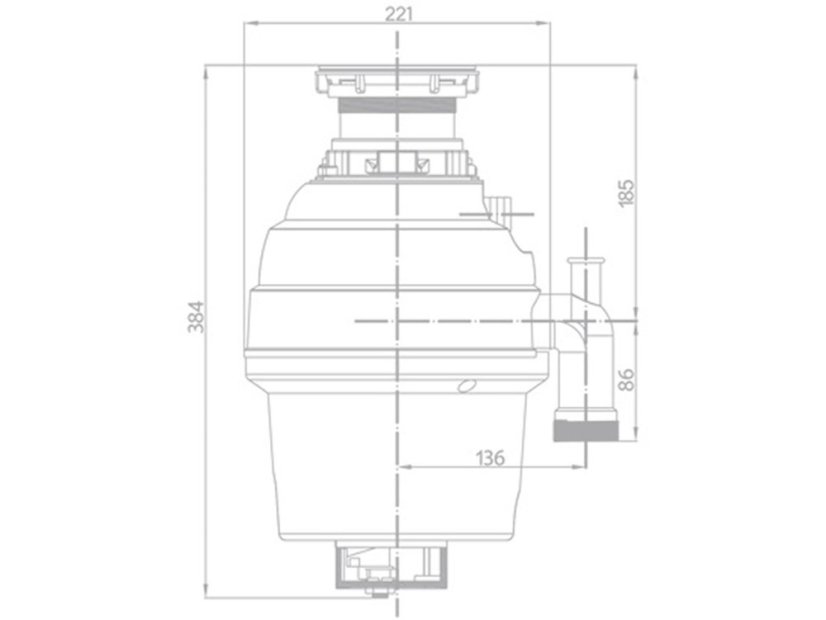 Sinks drtič výkon 375W, 1300ml