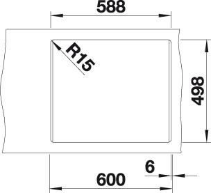 Granitový drez Blanco ETAGON 6 biela soft bez excentru