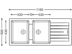 Set Sinks Perfecto 1160 Duo Titanium + Vitalia GR