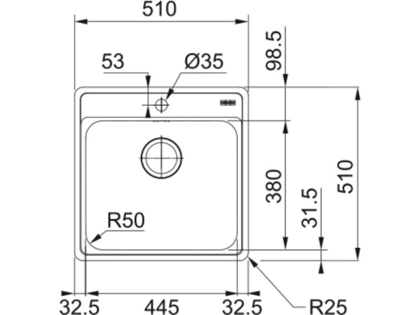 Nerezový dřez Franke BCX 610-51