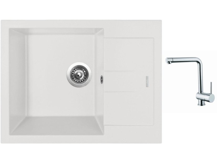 Set Sinks AMANDA 650 Milk + baterie Sinks MIX 3 chrom