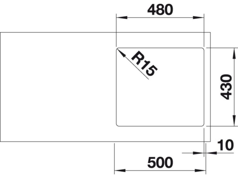 Nerezový drez Blanco Andano 450 IF InFino Nerez hodvábny lesk