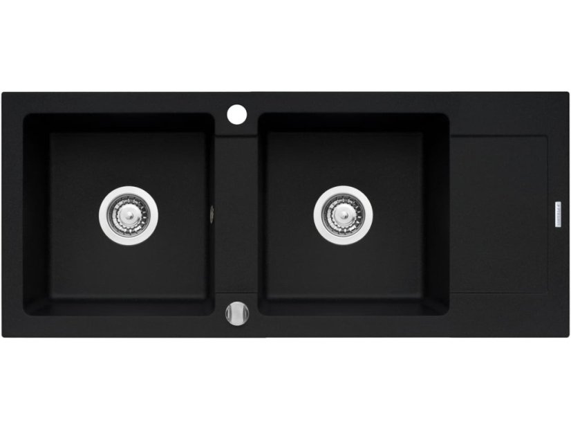Granitový drez Pyramis Mido 116 x 50 2B 1D Carbon