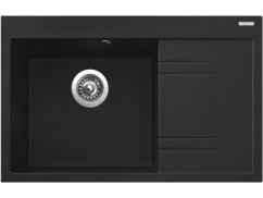 Granitový drez Sinks RIM 780 L Metalblack ľavý