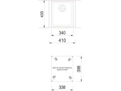 Granitový drez Sinks CUBE 340U Nanoblack