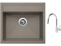 Set Sinks SOLO 560 Truffle + batéria Sinks MIX 35 P chróm