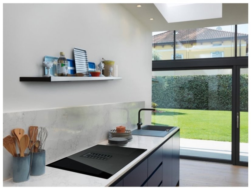 Indukční deska s odsavačem Franke FMA 839 HI Černé sklo