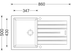 Set Sinks PERFECTO 860 Titanium + baterie Sinks PRONTO Titanium Set Sinks PERFECTO 860 Titanium + baterie Sinks PRONTO Titanium