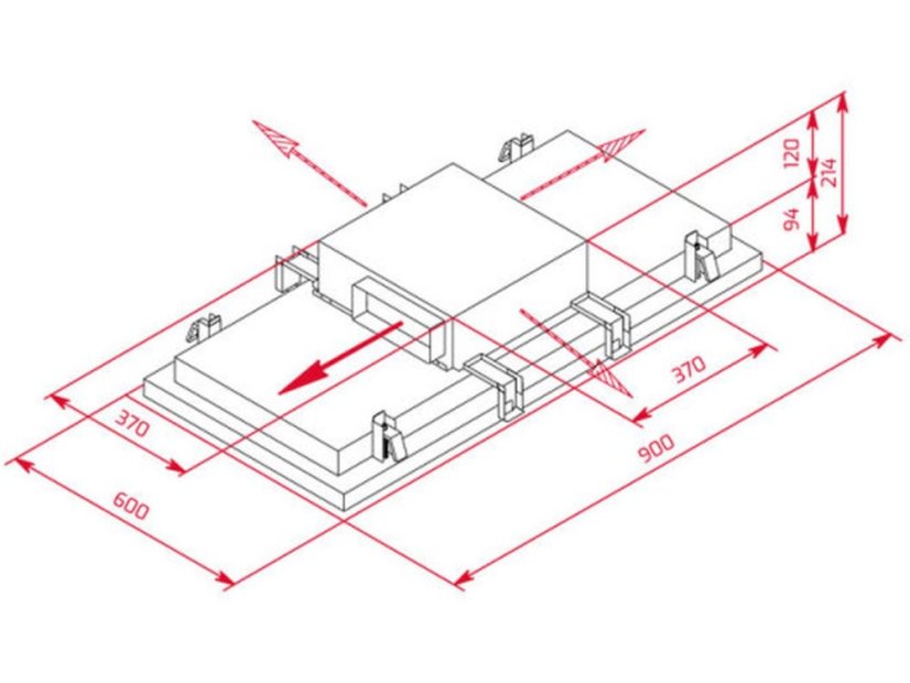 Stropný odsávač pár Teka DHT 97670 ROS WH