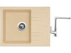 Set Sinks LINEA 600 N Sahara + baterie Sinks baterie CASPIRA chrom Set Sinks LINEA 600 N Sahara + baterie Sinks baterie CASPIRA chrom
