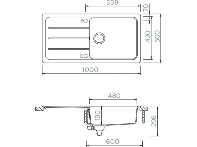 Granitový dřez Schock Formhaus D-100L-A Asphalt