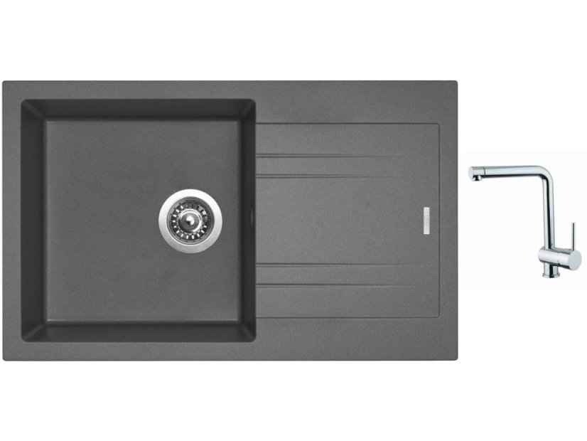 Set Sinks LINEA 780 N Titanium + baterie Sinks MIX 3 chrom