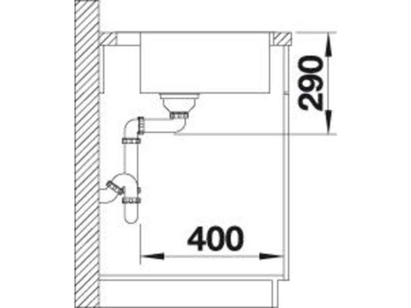 Nerezový dřez Blanco Andano 500 IF/A InFino Nerez hedvábný lesk