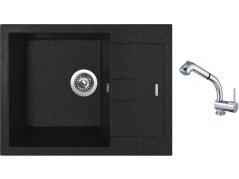 Set Sinks AMANDA 650 Granblack + batéria Sinks MIX 3 S Chróm