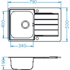 Nerezový drez Alveus Line 80 Maxim