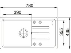 Granitový dřez Franke BSG 611-78/39 Matná černá