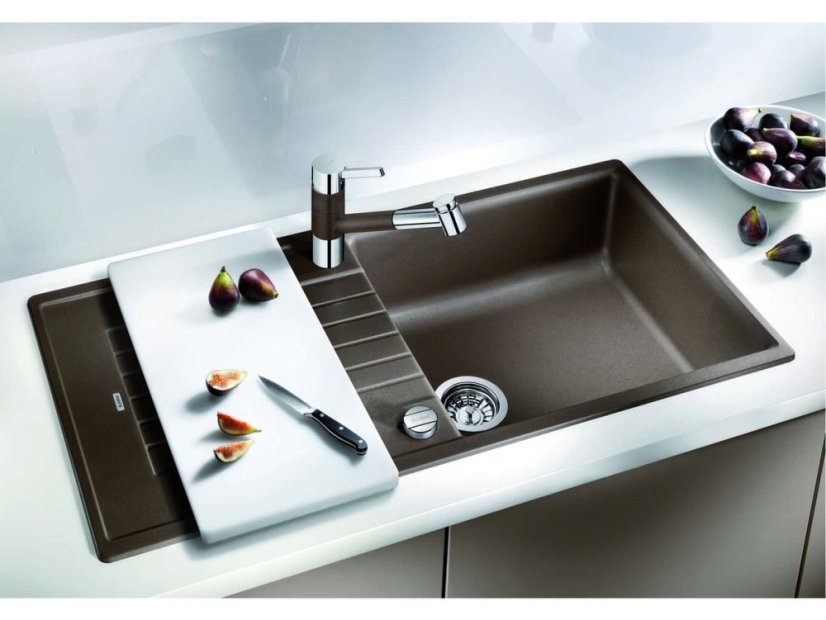 Granitový drez Blanco ZIA XL 6 S Compact čierna s excentrom