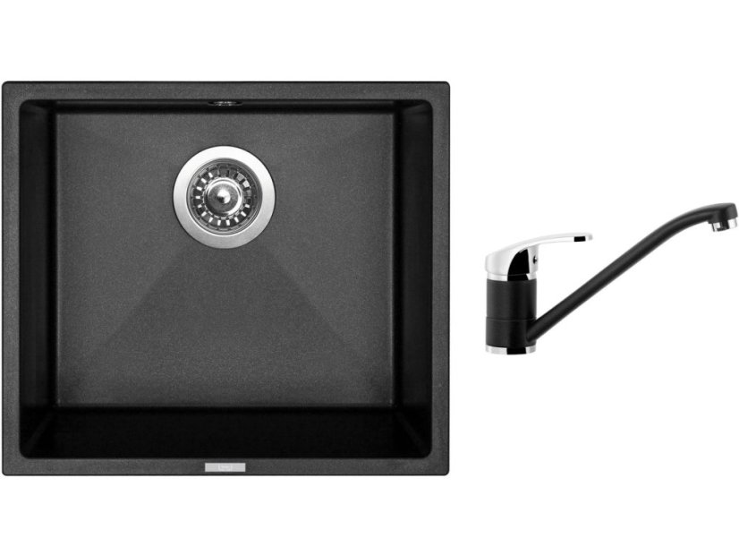 Set Sinks FRAME 457 Metalblack + baterie Sinks PRONTO Metalblack