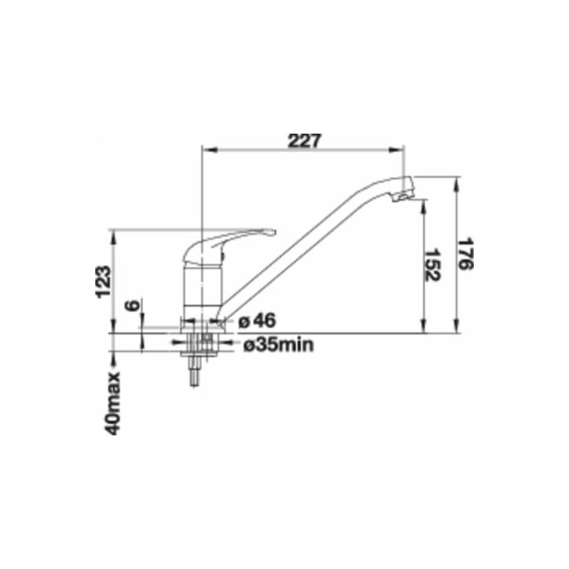 Dřezová baterie Blanco Daras chrom