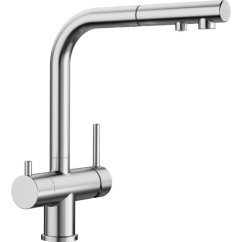 Dřezová baterie Blanco FONTAS-S II Filter PVD steel