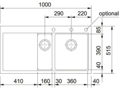 Granitový dřez Franke MTG 651-100/7 Šedý kámen