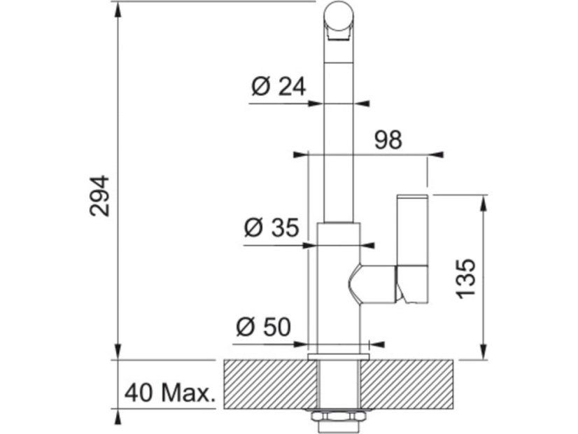Franke FN 7394.901 Neptun Evo Matná černá