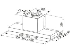 Vestavěná digestoř Franke FST PLUS 908 X Nerez