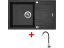 Sinks LINEA 780 XC Metalblack + Elasta nerez/černá