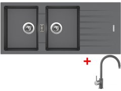 Set Sinks Perfecto 1160 Duo Titanium + Vitalia GR