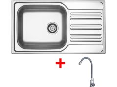 Sinks STAR 860 XXL + ELASTA nerez/šedá