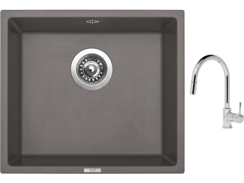 Set Sinks FRAME 457 Truffle + batéria Sinks MIX 35 P chróm