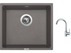 Set Sinks FRAME 457 Truffle + baterie Sinks MIX 35 chrom Set Sinks FRAME 457 Truffle + baterie Sinks MIX 35 chrom