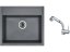 Set Sinks SOLO 560 Titanium + batéria Sinks MIX 3 S Chróm