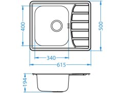 Nerezový drez Alveus Zoom 10 Maxim
