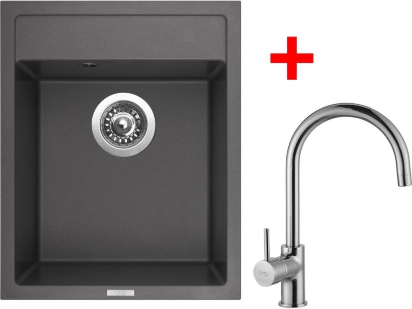 Sinks CLASSIC 400 Pureblack + VITALIA lesklá