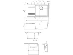 Granitový drez Sinks RIM 780 P Milk pravý