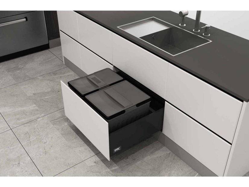 Kôš odpadkový AL 600 1x15L+1x20L Kôš odpadkový AL 600 1x15L+1x20L