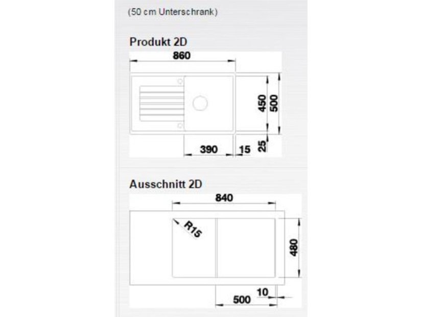 Granitový drez Blanco ZIA 5 S čierna s excentrom