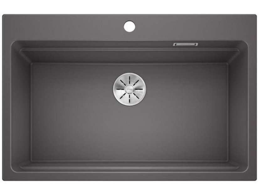 Granitový drez Blanco ETAGON 8 sivá skala, bez excentru
