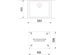 Granitový drez Sinks CUBE 490U Nanoblack