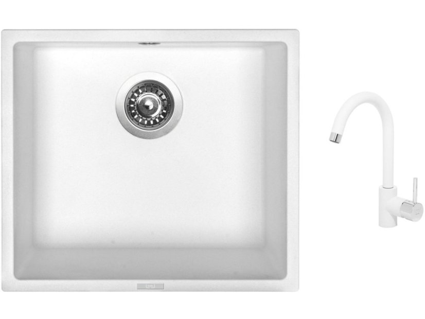 Set Sinks FRAME 457 Milk + baterie Sinks MIX 35 Milk