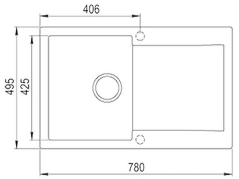 Granitový drez Teka CLIVO 45 B-TQ 1B 1D Čierna metalická