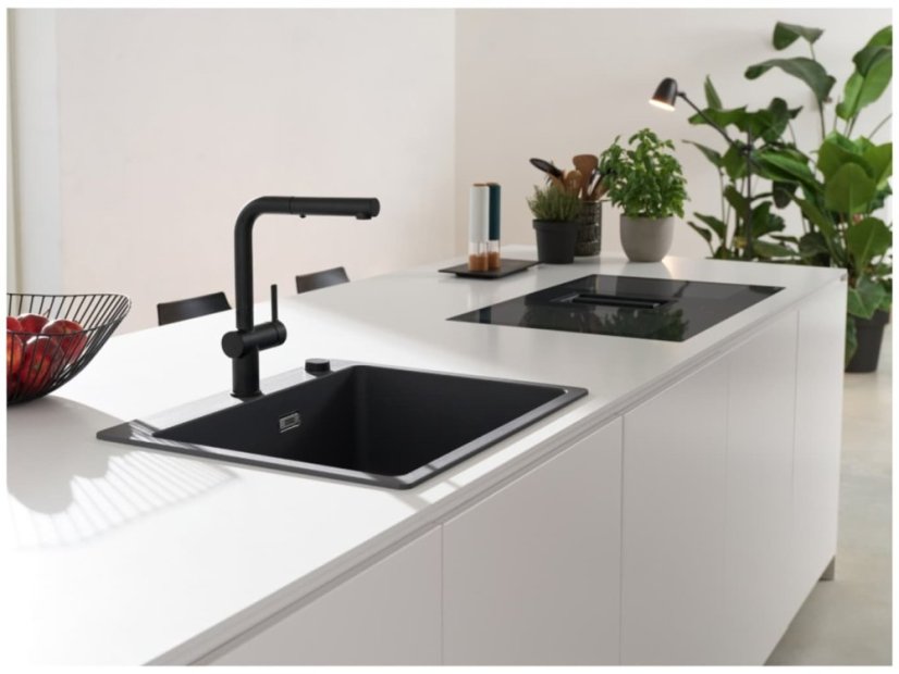 Indukční deska s odsavačem Franke FMA 839 HI Černé sklo