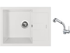 Set Sinks AMANDA 650 Milk + batéria Sinks MIX 3 S Chróm