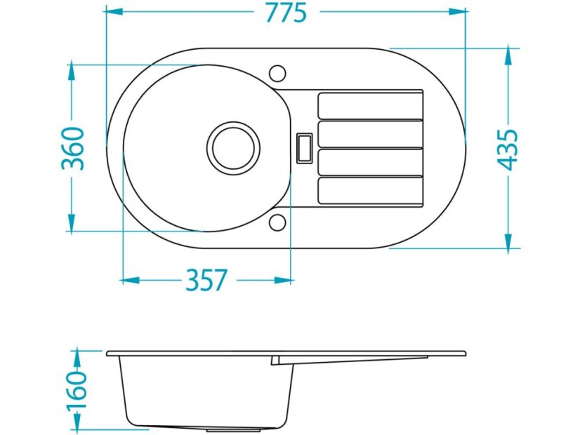 Granitový drez Alveus NIAGARA 40 Biela