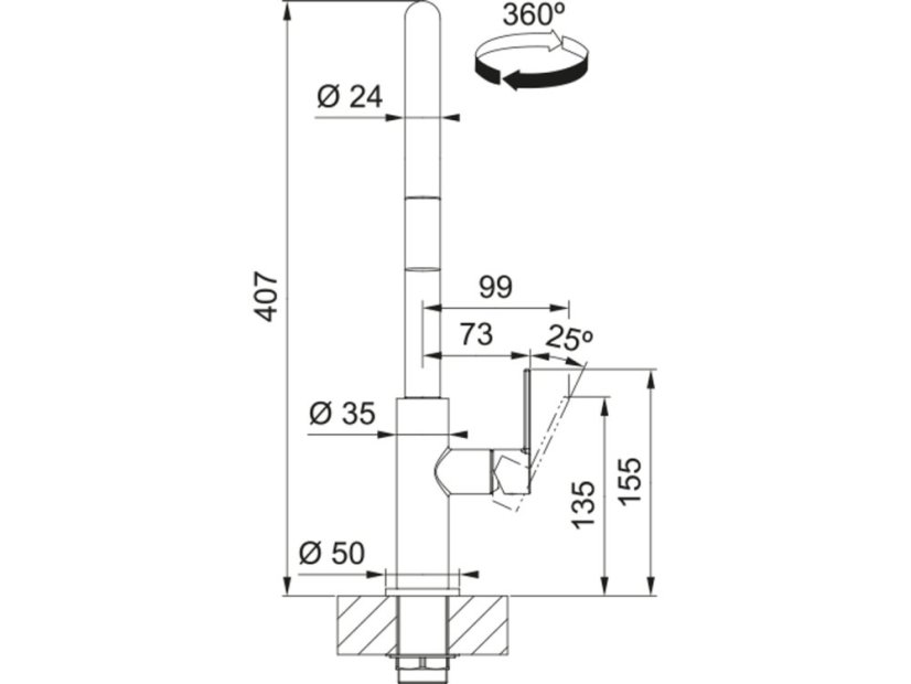 Kuchyňská batéria Franke FS 2839.901 MARIS SLIM Matná čierna