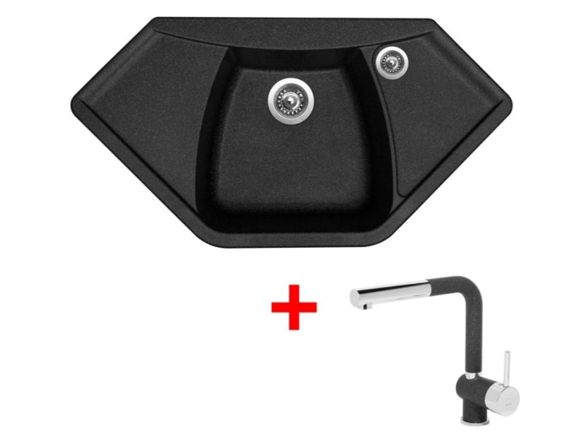 Set Sinks Naiky 980 Granblack + Mix 3 P GR